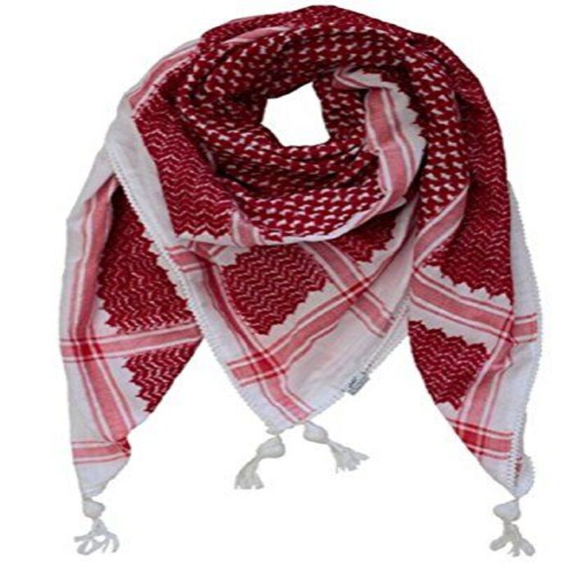 Shemagh - White & Red Unisex